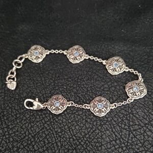 Brighton Elegant Silver Bracelet with Blue Accents